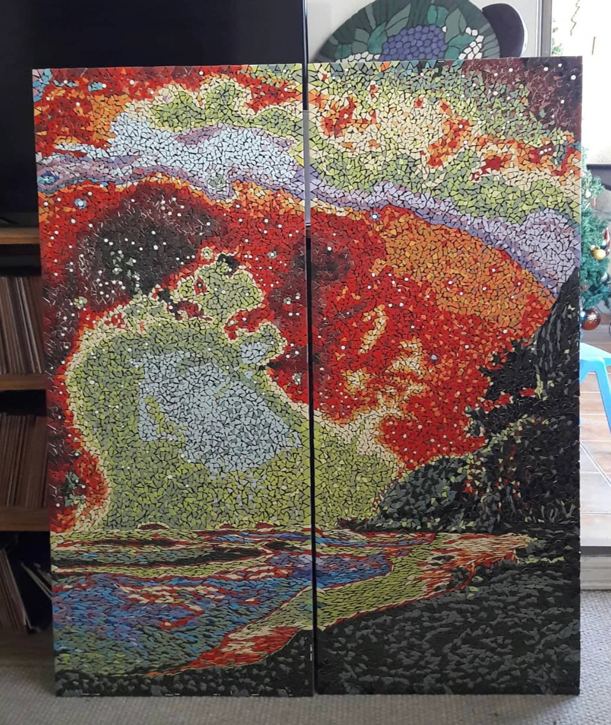 Mosaico díptico de paisaje