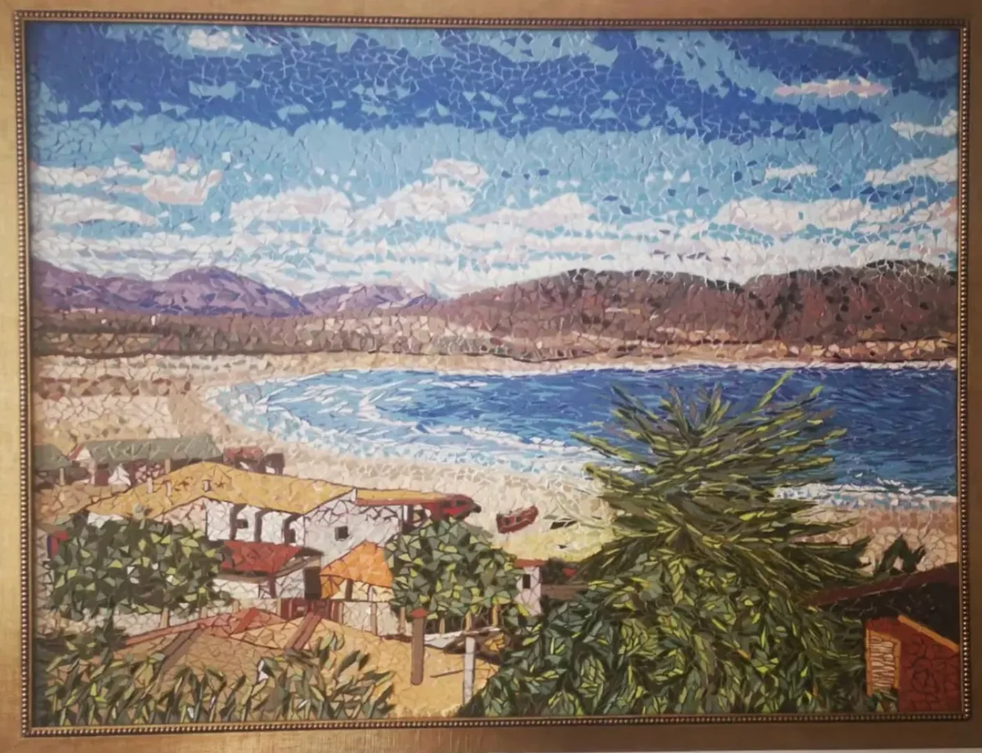 Mosaico de paisaje costero